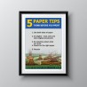 5 Paper Tips Safety Poster| Protector FireSafety