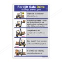 Forklift Safe Drive English & Gujrati Safety Posters| Protector FireSafety