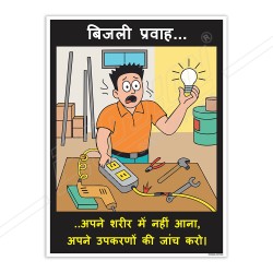 Electric Hindi Safety Posters| Protector FireSafety
