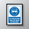Eye Protection Must Be Worn In This Area Mandatory Sign| Protector FireSafety