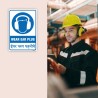 Wear Ear Plug English & Hindi Mandatory Sign| Protector FireSafety