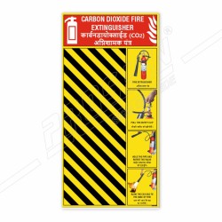 Co2 Fire Extinguisher Zebra Board Fire Safety Poster| Protector FireSafety