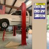 2 Post Vehicle Lift Safety Advise Safety Poster| Protector FireSafety