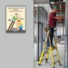 Always Be Alert  Working At Height Ladder Safety Poster| Protector FireSafety