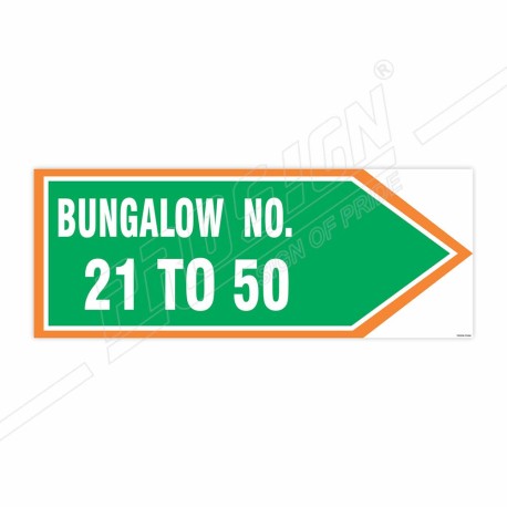 Bungalow Number Sign| Protector FireSafety