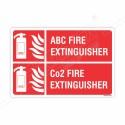 ABC And Co2 Fire Extinguisher Sign| Protector FireSafety