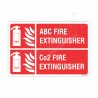 ABC And Co2 Fire Extinguisher Sign| Protector FireSafety
