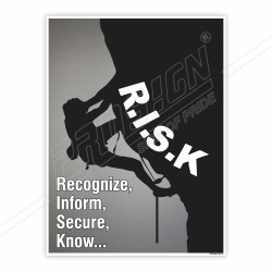 R.I.S.K Safety Slogan Poster| Protector FireSafety