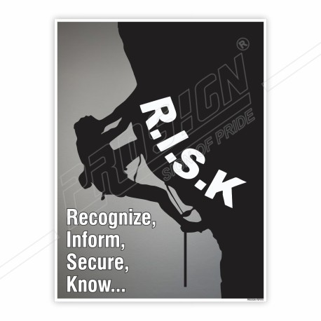 R.I.S.K Safety Slogan Poster| Protector FireSafety
