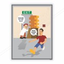 Do Not Keep Goods Near Exit Work Safety Posters| Protector FireSafety