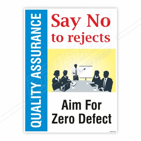 Aim For Zero Defect Quality Safety Posters| Protector FireSafety