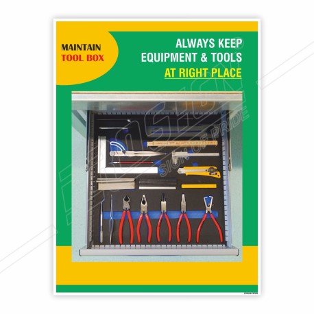 Maintain Tool Box Work Safety Poster| Protector FireSafety