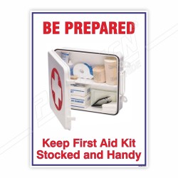 Keep First Aid Kit Stocked And Handy First Aid Safety Posters| Protector FireSafety