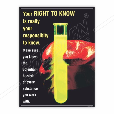 Right To Know Chemical Safety Poster| Protector FireSafety
