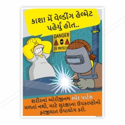 Use Head Safety Equipment Welding Safety Poster| Protector FireSafety