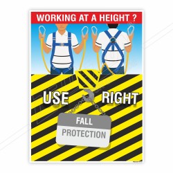 Working At Height Fall Safety Posters| Protector FireSafety