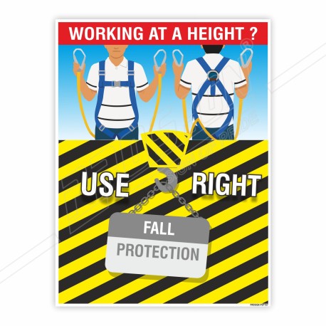Working At Height Fall Safety Posters| Protector FireSafety