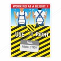 Working At Height Fall Safety Posters| Protector FireSafety