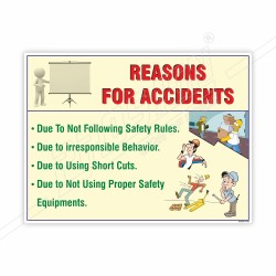 Reason Of Accident General Safety Poster| Protector FireSafety