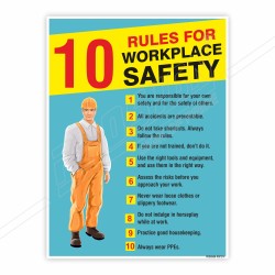 Rules For Workplace Safety Posters| Protector FireSafety