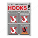 Do Not Use Damage Hook Fall Safety Poster| Protector FireSafety