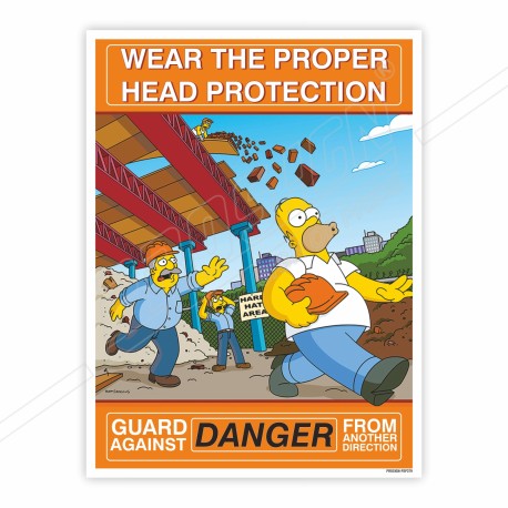 Wear Head Protection Personal Safety Posters| Protector FireSafety