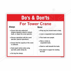 Do's And Don'ts Of Tower Crane Safety Posters| Protector FireSafety