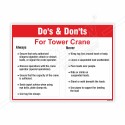 Do's And Don'ts Of Tower Crane Safety Posters| Protector FireSafety