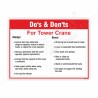 Do's And Don'ts Of Tower Crane Safety Posters| Protector FireSafety