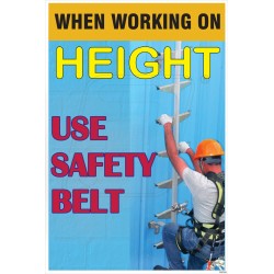 When working on height use safety belt