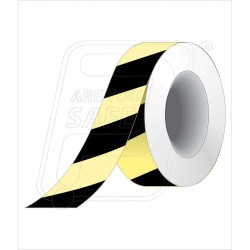 Night glow black diagnol tape  50 mm X 10 M